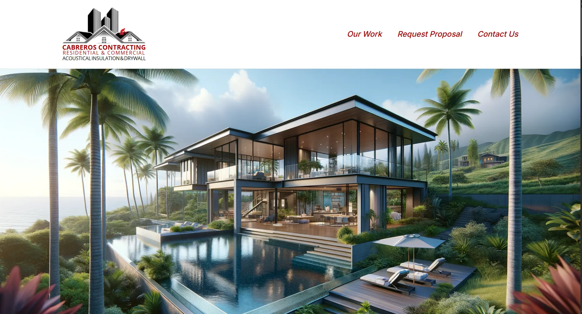 Cabreros Contracting website screenshot